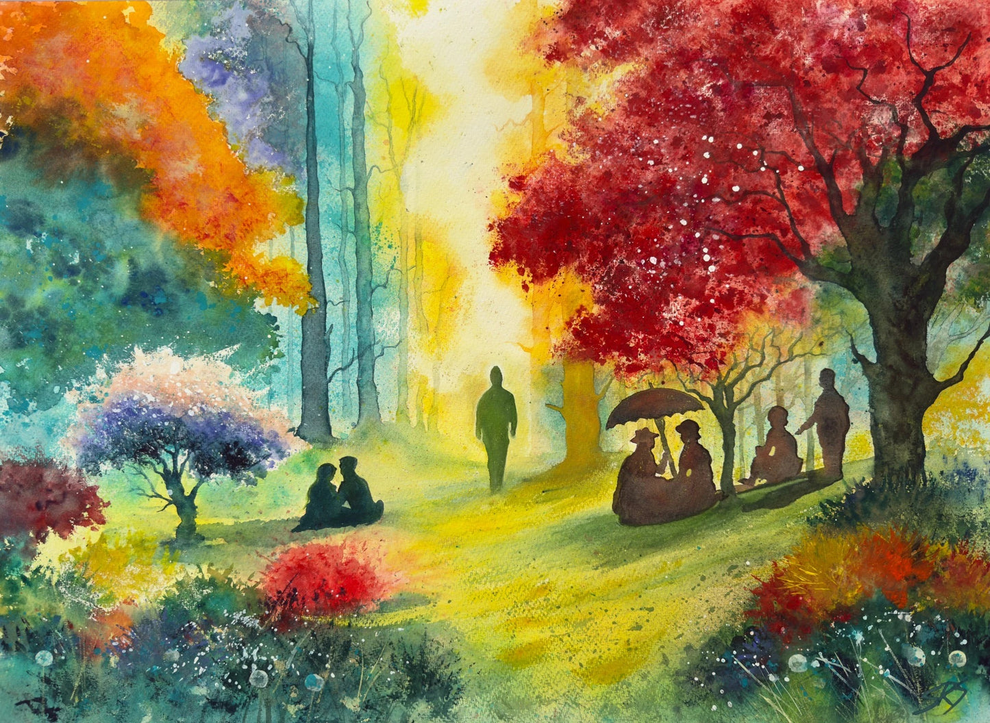 They Were There All Along contemplative landscape watercolour with delicate natural details.